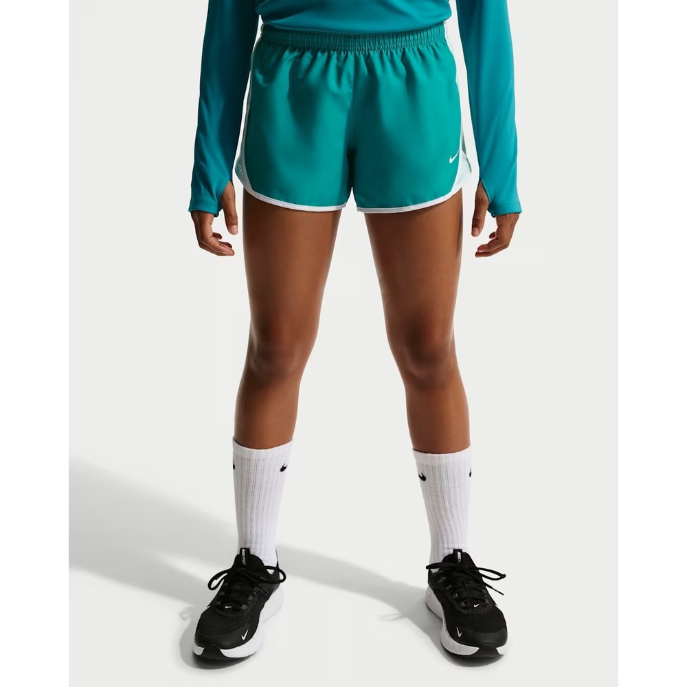 Nike Kids Dri-FIT Tempo Running Shorts Teal White 848196-345 Large NWT